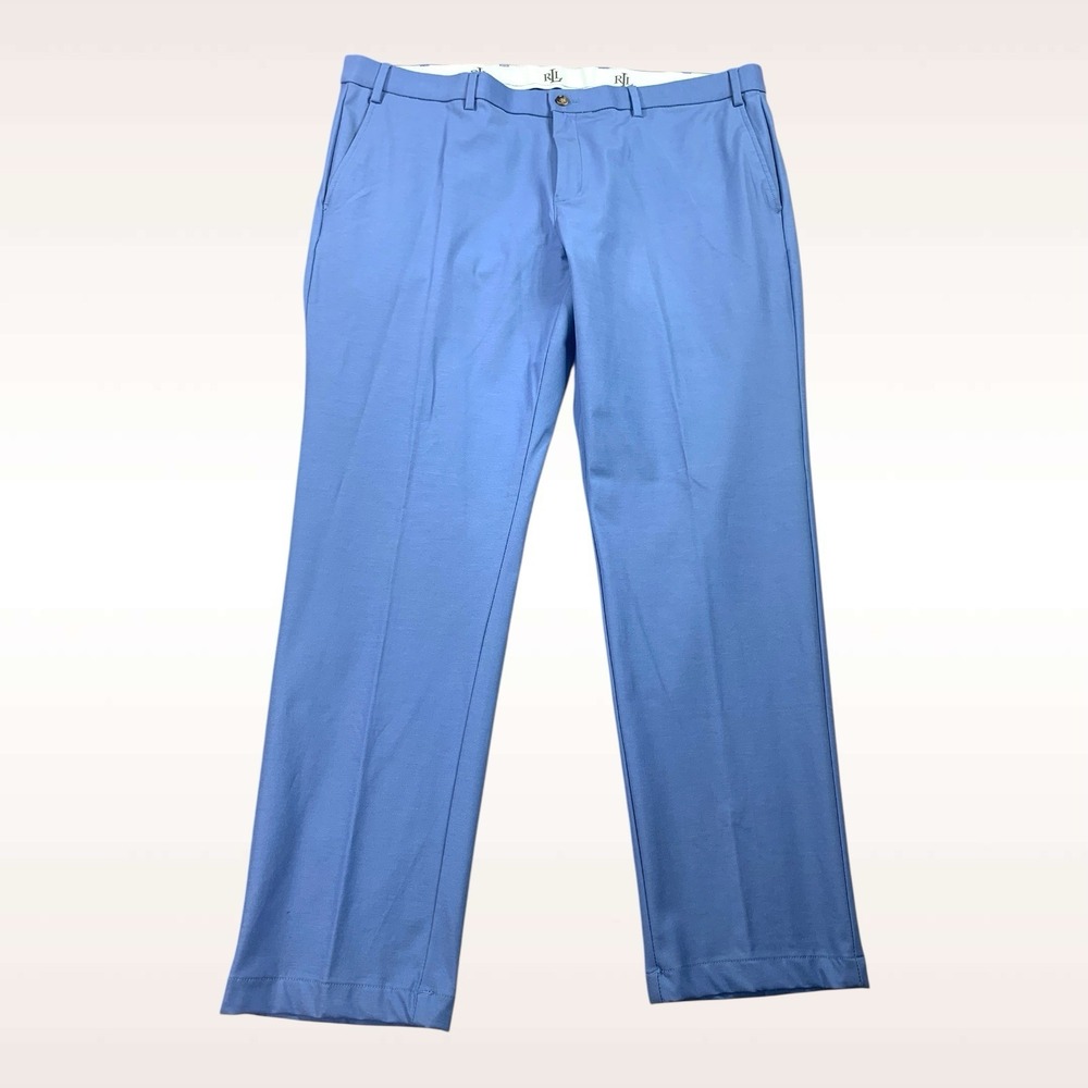Lauren Ralph Lauren Pants Mens 40x30 Blue Performance Classic Fit Cotton Stretch